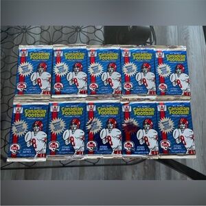 10 PACKS CFL 1991 Canadian Football Sealed Card Pack